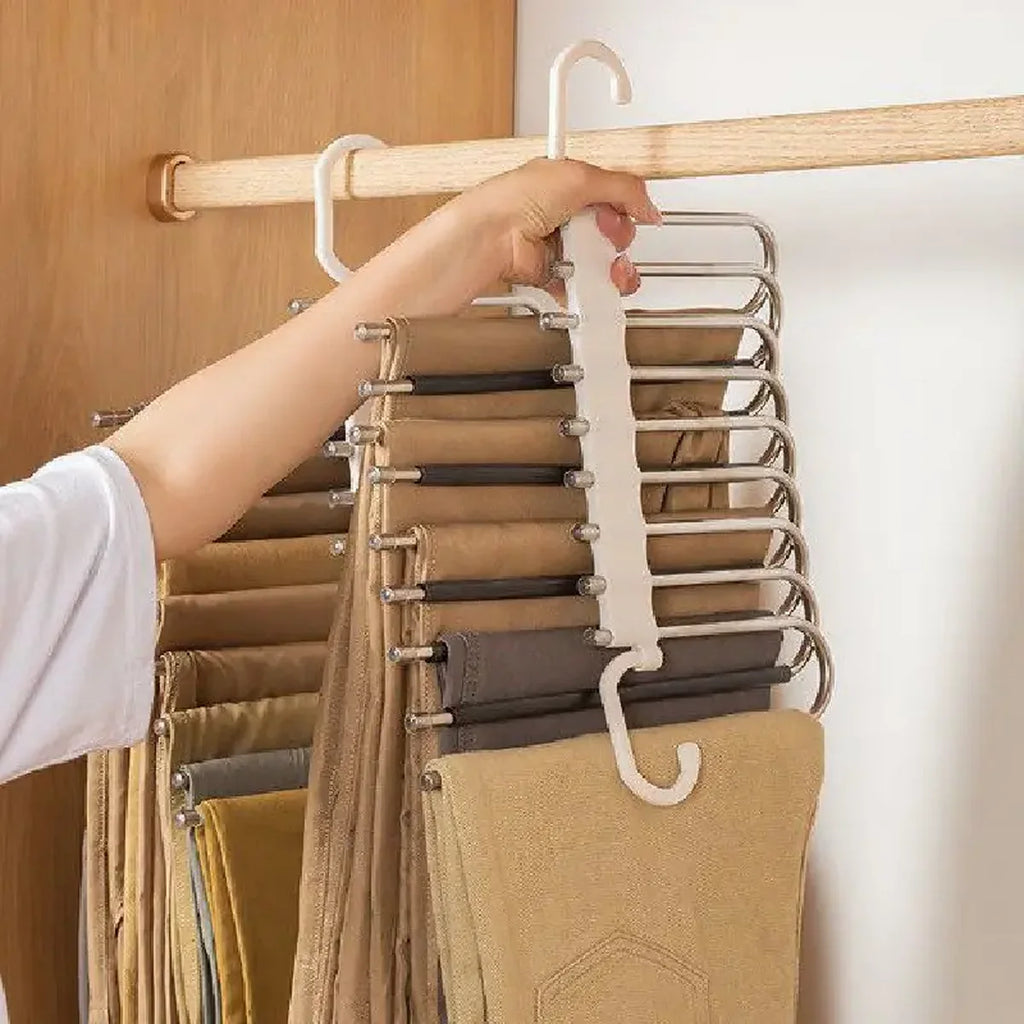 Perchero Mágico 9 en 1 – Organiza tu armario de forma inteligente (ACERO INOXIDABLE)